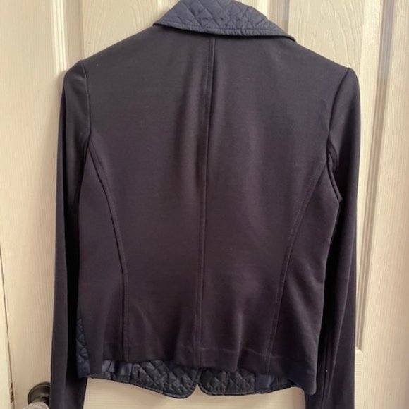 Jones New York Signature Petite Navy Blue Quilted Zip Up Jacket Small - Picture 5 of 14